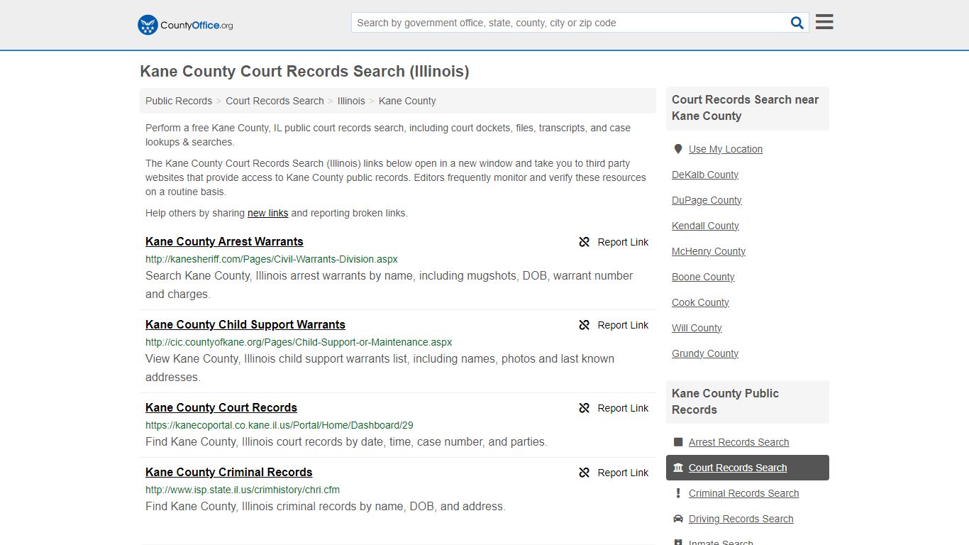 Kane County Court Records Search (Illinois) - County Office