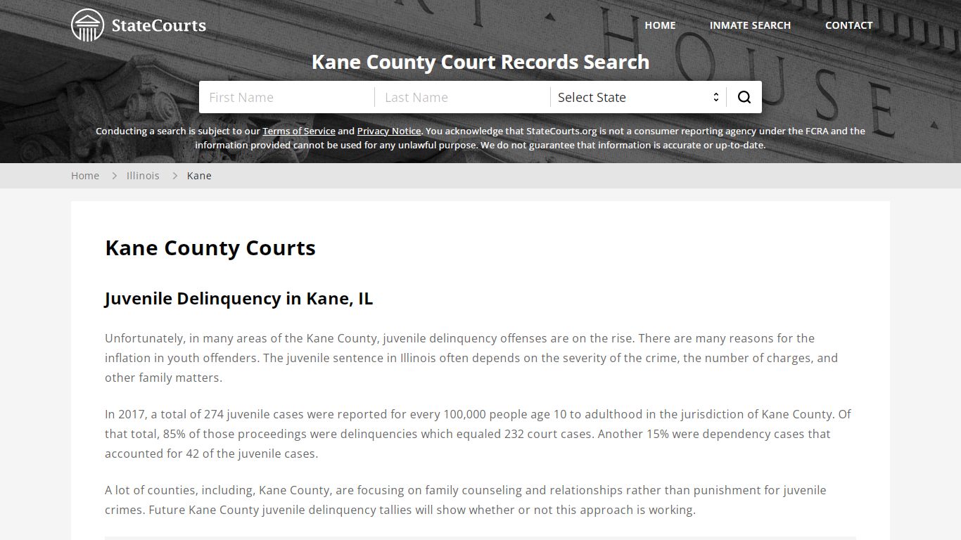 Kane County, IL Courts - Records & Cases - StateCourts